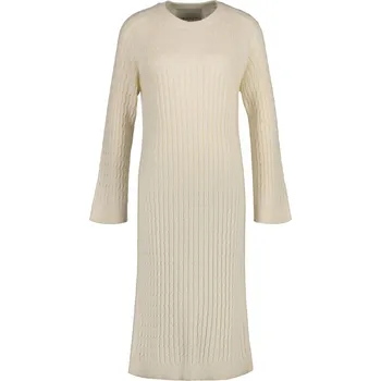 Dámské šaty ŠATY GANT CABLE C-NECK DRESS CREAM