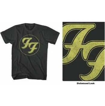 Pánské tričko Merch Foo Fighters: Tričko Distressed Ff Logo Foo Fighters M
