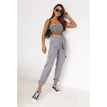 Dámské kalhoty Šedé dámské bojové kalhoty s kapsami Moon, odstíny šedé S (36) i392_24024-46