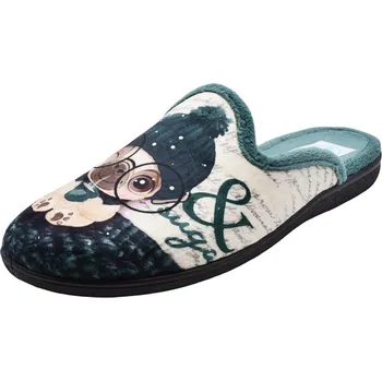 Dámské pantofle Dámské zdravotní pantofle MEDILINE 1123-024 zelená s pejskem vel. 38