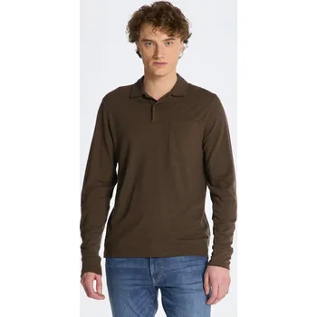 Pánské oblečení POLOKOŠILE GANT WOOL LS POLO RICH BROWN