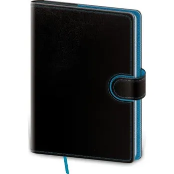 Blok Flip černomodrý čtverečkovaný zápisník A5