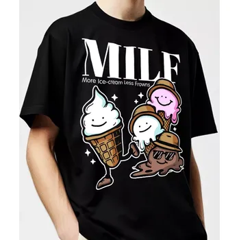 Pánské tričko Ice Cream Milf cotton T-shirt - Black - 2XL
