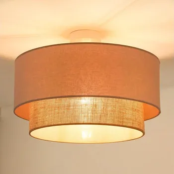 Duolla - Přisazený lustr BOHO 1xE27/15W/230V pr. 45 cm béžová/hnědá