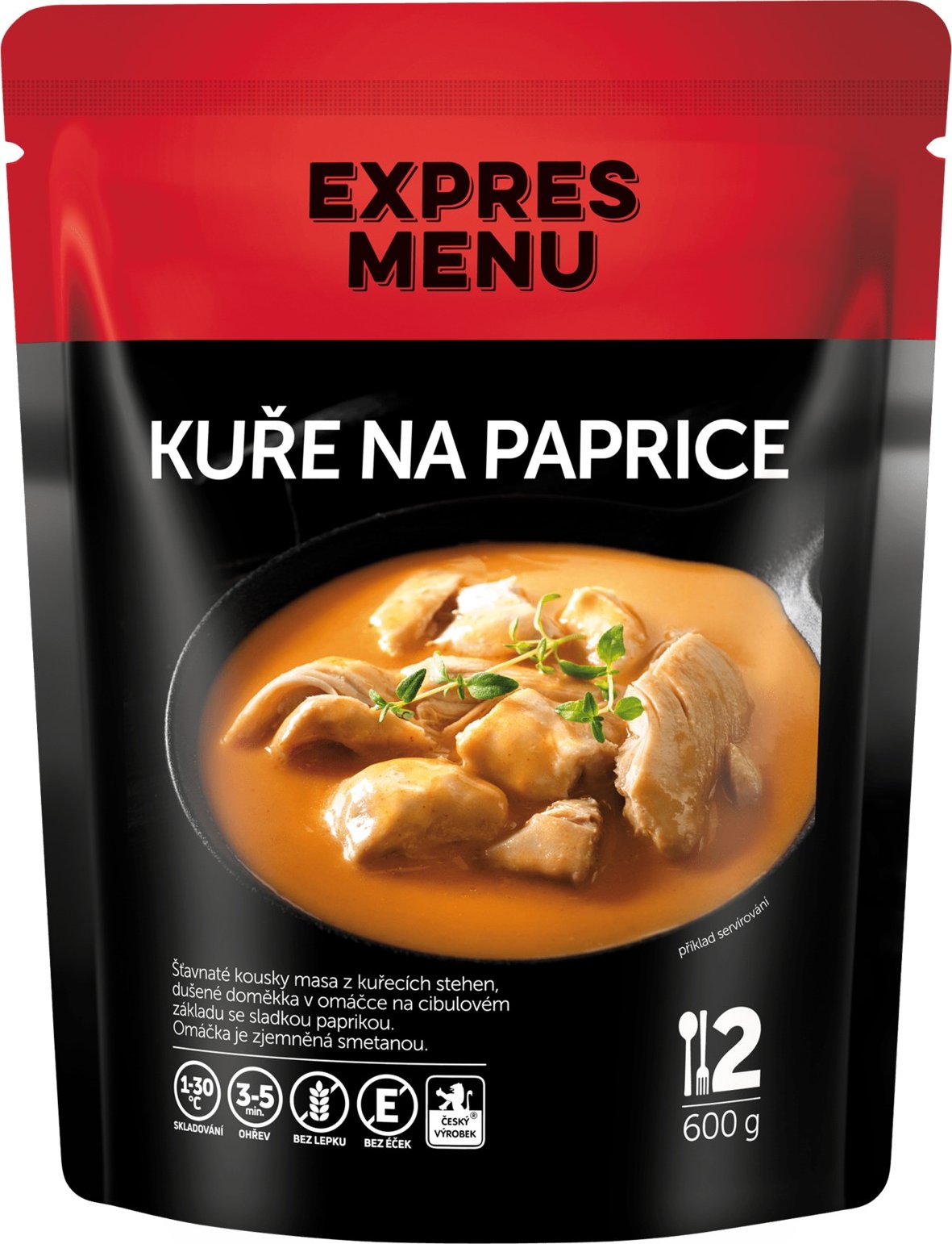 Kuře na paprice (2 porce 600g) EXPRES MENU