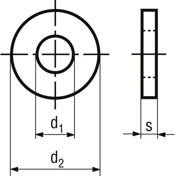 Spojovací materiál motoru podložka silná ocel ZŽ M16