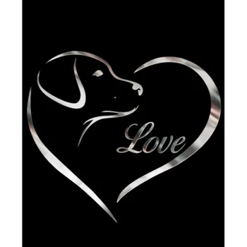 Samolepicí dekorace na vozidlo AVISA Samolepicí dekor niklovaný love dog