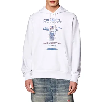 Pánská mikina MIKINA DIESEL S-GINN-HOOD-K36 SWEAT-SHIRT BRIGHT WHITE