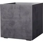 Velký květináč čtvercový 39 cm Deroma Cubo Millennium antracit