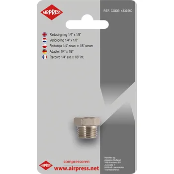 Instalatérský materiál Redukce 1/8" vnitřní závit x 1/4" vnější závit v blistru, Airpress 4337560