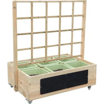 Stojan na květiny Dřevěný stojan na rostliny čtverec Classic World