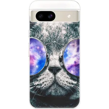 Pouzdro na mobilní telefon Odolné silikonové pouzdro iSaprio - Galaxy Cat - Google Pixel 8a