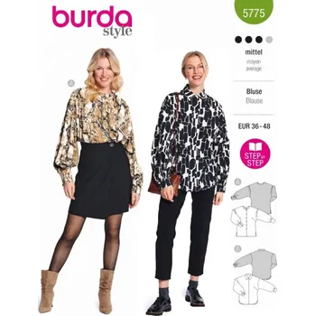 Nit Tištěný střih košile, halenka se skrytým zapínáním