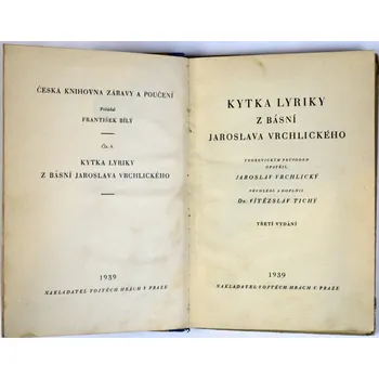 Poezie Kytka lyriky z básní Jaroslava Vrchlického
