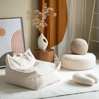 Sedací pytel WIGIWAMA Teddy Beanbag Chair Sedací vak Cream White