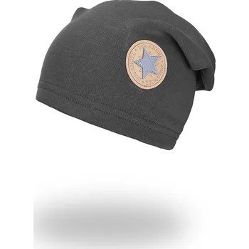 Módní doplněk Little Angel Čepice spadlá hřejivá - šedá Velikost: 6 | 54-57 cm