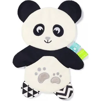 plyšák BabyOno Plyšová hračka/přítulníček, šustící PANDA POLLY, krémová/černá