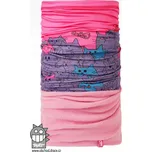 Dráče Nákrčník multi fleece - vzor 40, růžová / kočky Barva: Růžová, Velikost: L