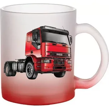 Iveco 320 skleněný hrnek nákladní auto (hrneček s tahačem matné sklo TRUCK)