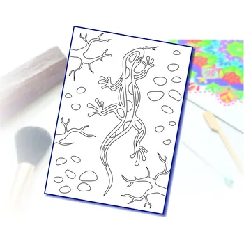 Radost v písku Šablona na pískování ještěrka Varianta: A4 (210 x 297 mm)