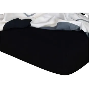 Bytový textil Prostěradlo Jersey prostěradlo černá 120x60