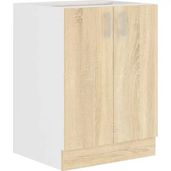 Kuchyňská linka Dolní dvoudveřová skříňka SABRYA - šířka 60 cm, dub sonoma / bílá