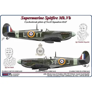 Modelářství 1/72 Decals Czechoslovak pilots of No.65 Squadron