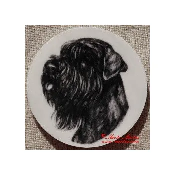 Knírač černý magnet nebo placka - Špendlík brožový