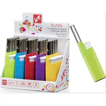 zapalovač ELFIN 12cm plamínkový, mix barev