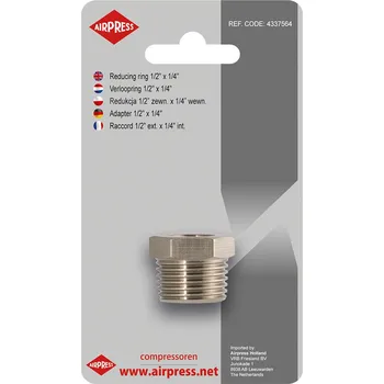 Fitinka Redukce 1/4" vnitřní závit x 1/2" vnější závit v blistru, Airpress 4337564