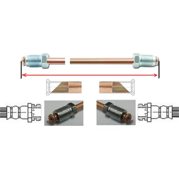 Přislušenství brzdového systému WP WP-123 Brzdová trubka 450 mm DF měděná 4,75 mm, holendr M10 x 1 mm (WP-123)