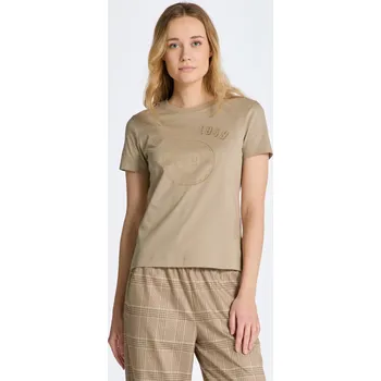 Dámské oblečení TRIČKO GANT REG TONAL GRAPHIC SS T-SHIRT COLD BEIGE