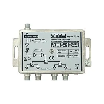 Anténní zesilovač AMS Anténní zesilovač AWS-1244 (47-862MHz, 22dB, 4x výstup)