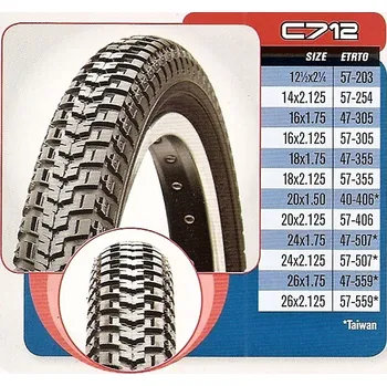 Komponent pro jízdní kolo plášť CST 12-1/2x2-1/4" C-712 57-203 černý