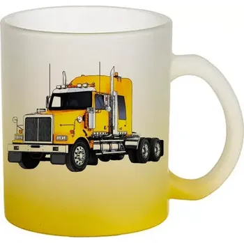 Western Star skleněný hrnek nákladní auto (hrneček s tahačem matné sklo TRUCK)