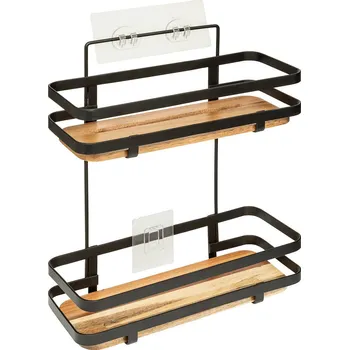 Koupelnový nábytek 5five Simply Smart Polička do sprchy BLACKACIA, bez vrtání, 25,5 x 15,5 x 30 cm