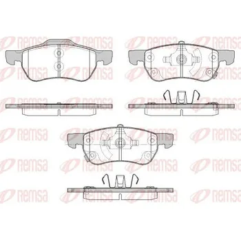 Brzdová destička Sada brzdových destiček, kotoučová brzda REMSA 1693.12