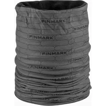 Nákrčník Multifunkční šátek Finmark MULTIFUNCTIONAL SCARF WITH FLEECE OS Tmavě šedá, Černá
