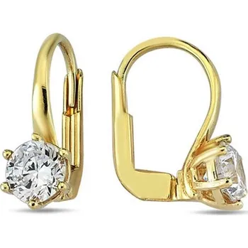 Náušnice Diante Zlaté náušnice s bílým kamenem 59628158