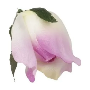 umělá květina Růže poupě (hlava) 7 cm, světle fialová