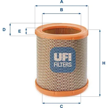 Filtr do auta Vzduchový filtr UFI 27.258.00