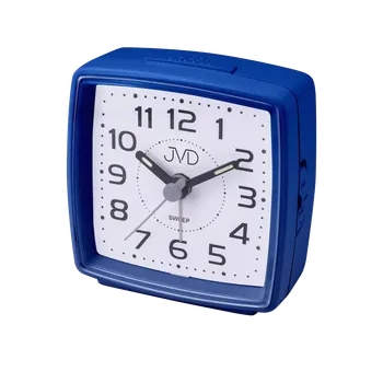 Budík JVD Modrý ručkový netikající tichý budík JVD SRP28.3