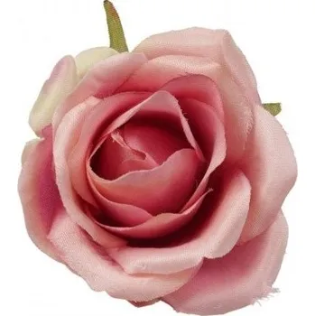 umělá květina Růže mini květ (hlava) 6 cm, starorůžová