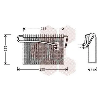 Výparník klimatizace Výparník, klimatizace VAN WEZEL 3700V167