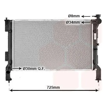 Motor automobilu Chladič, chlazení motoru VAN WEZEL 83012730