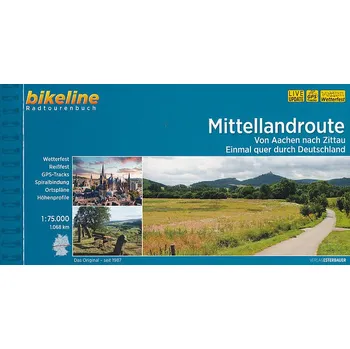 Esterbauer vydavatelství cykloprůvodce Mittellandroute von Aachen nach Zittau 1:75 t. ně