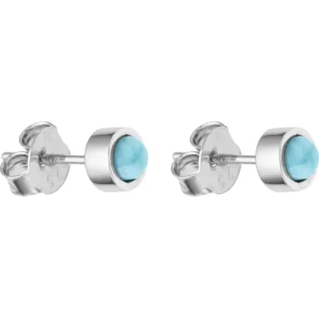 Řetízek Jan Kos jewellery Stříbrné náušnice s larimarem MHT-2049/S00