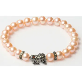 Náramek Dámský náramek Lancaster JLA-BR-FROG-3-PE Oranžová zelená Mincovní stříbro 16 mm