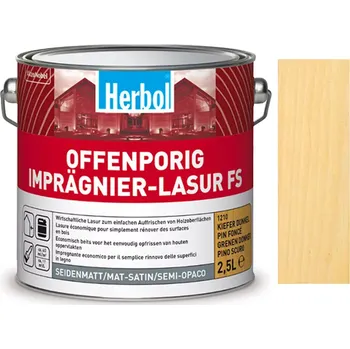 Lak na dřevo Herbol Offenporig Imprägnier-Lasur FS - impregnační tenkovrstvá lazura - 2,5L Borovice