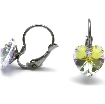 Náušnice Náušnice Swarovski srdíčka se zirkonem Loannis - Multicolor